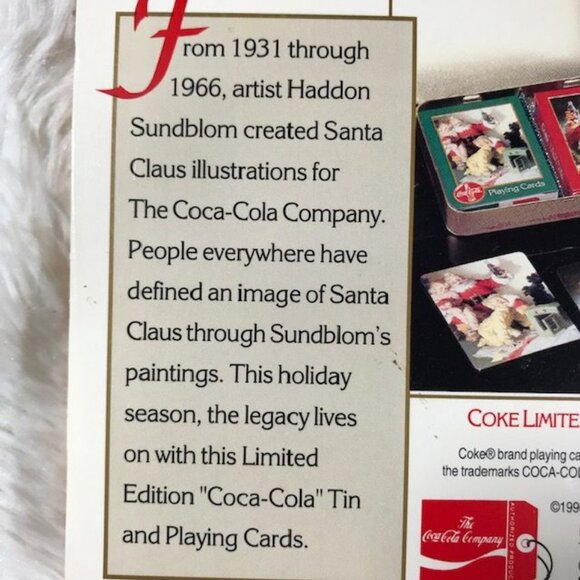 Vintage Coca-Cola Limited Edition Nostalgic Santa and Children Cards & Tin Set - Picture 8 of 9
